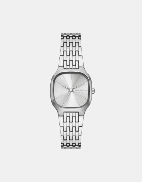 Skagen Women's mellem lille three-hand, silver stainless steel watch in silver - view 1