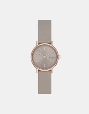 Skagen Women's Signature lille two-hand, rose gold-tone stainless steel watch - GREY