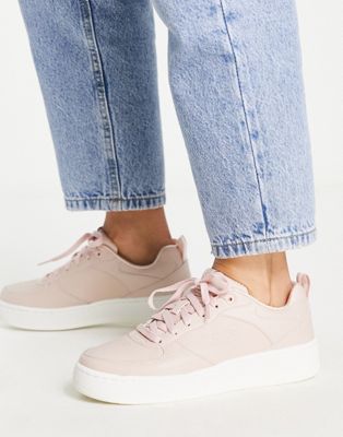 Skecher Sport Court trainers in rose leather