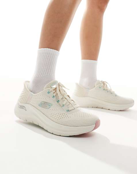 Skechers Arch fit 2.0 - easy chic trainer in natural - view 1