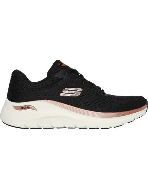Skechers Arch fit 2.0 glow the distance shoe in black - view 1