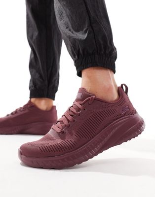 Skechers Bob Squad Chaos Face Off Trainer in Plum