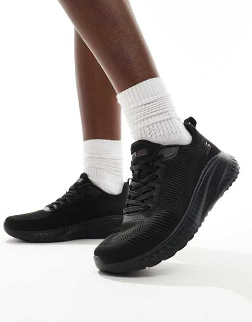 Skechers Bob squad chaos face off trainers in black