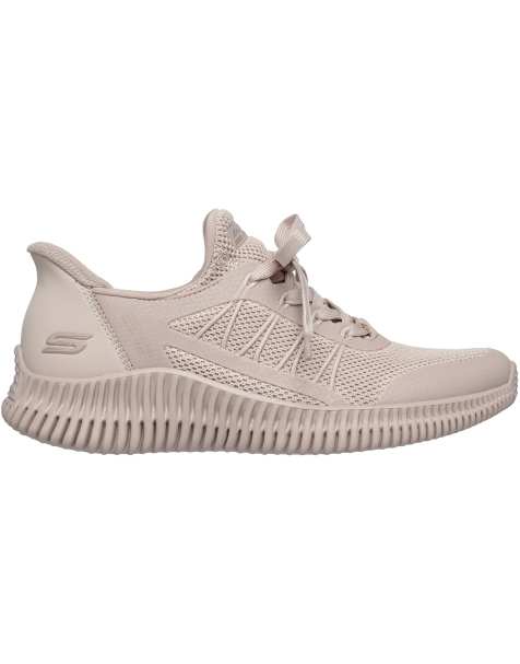 Skechers Bobs geo lite divine pace trainers in tan - view 1