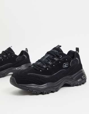 all black skechers
