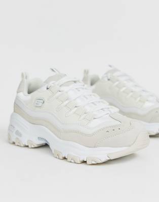 skechers d'lites homme blanche