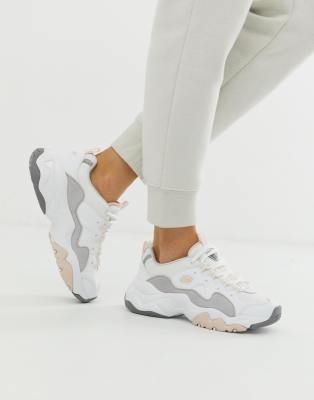skechers chunky sneakers white