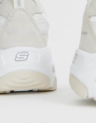 skechers d lite beige