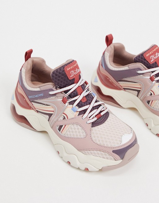 Skechers D'lites 3.0 Air trainers in mauve
