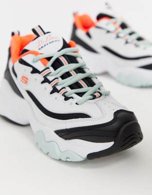 skechers d'lites orange