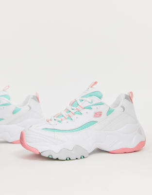 skechers d lite pink
