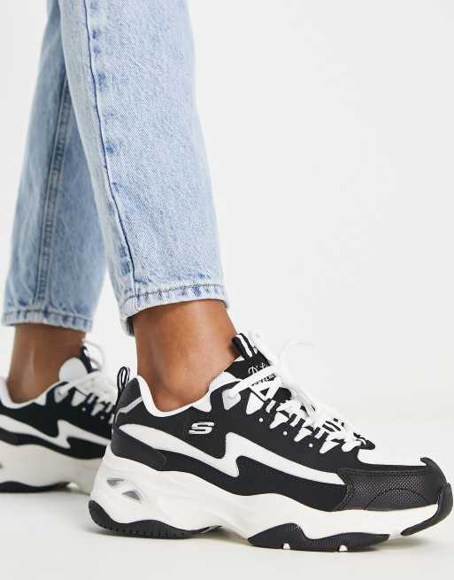 Skechers femme clearance noir et blanc