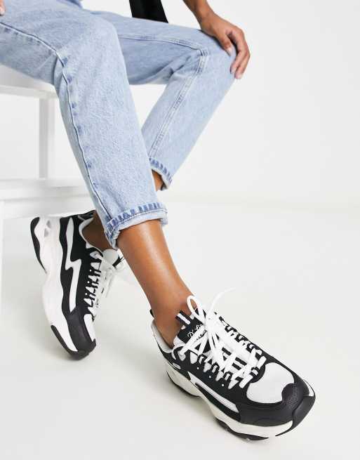 Skechers d lite shop noir et blanc