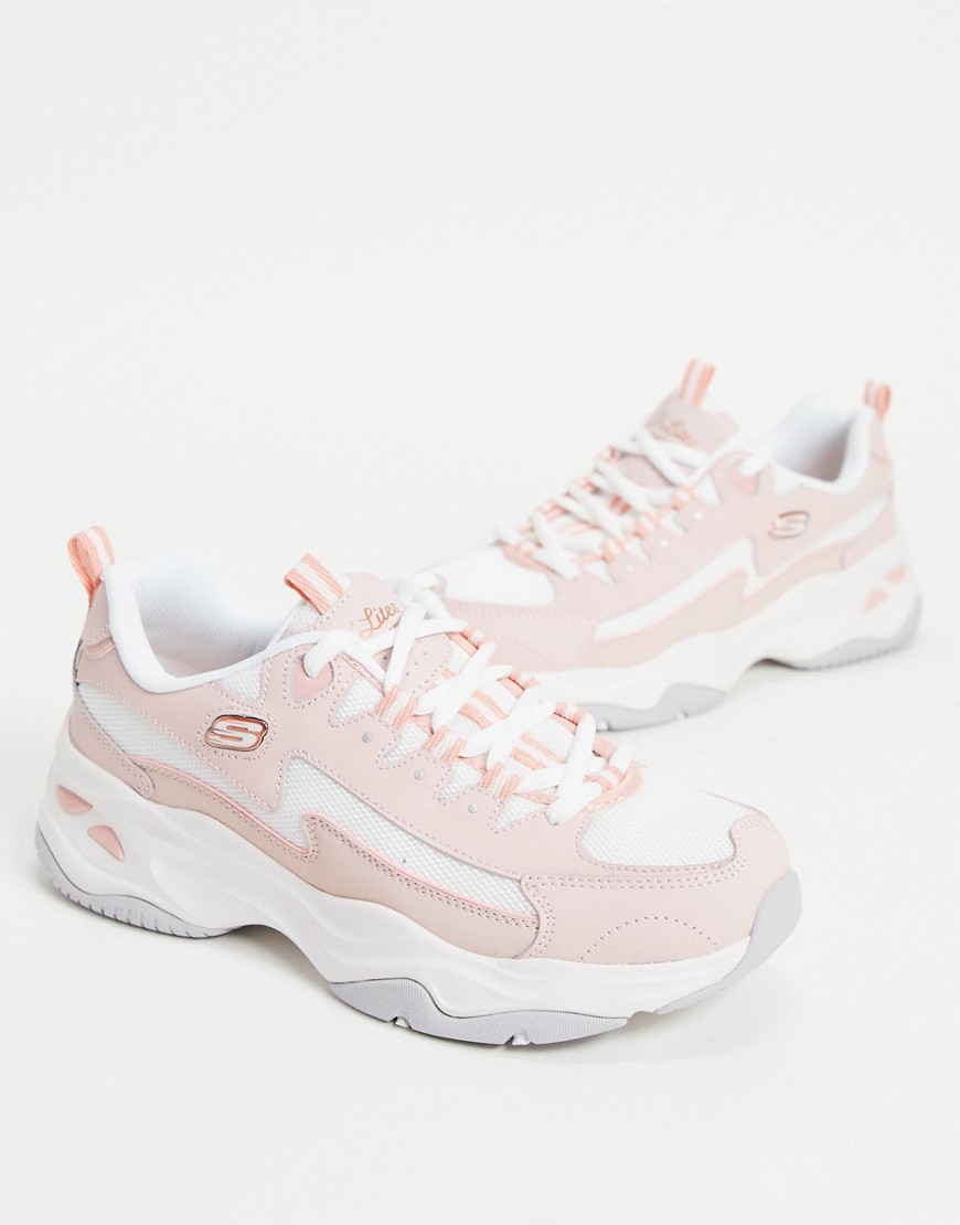 Skechers D'Lites 4.0 trainers in light rose-Pink