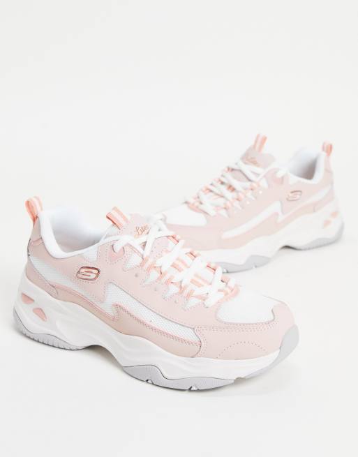 Skechers D'Lites 4.0 trainers in light rose | ASOS