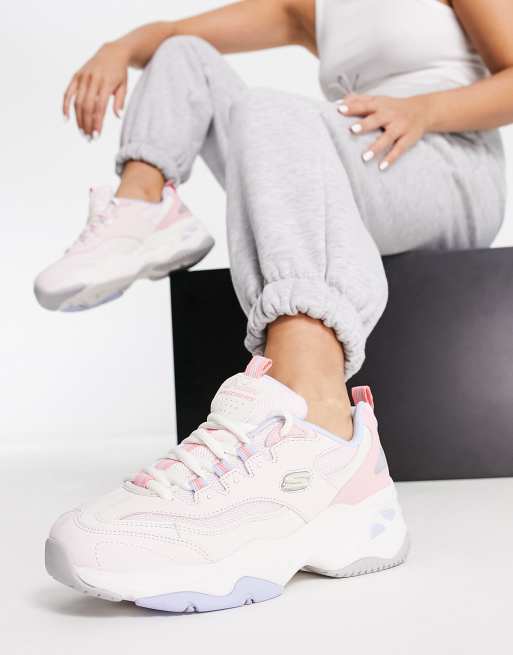 Skechers d lite sales pink