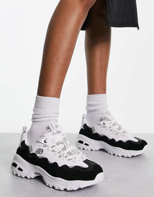 Skechers d lites cheap femme noir et blanc