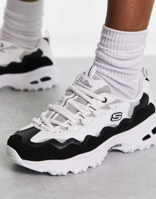 Skechers noir et blanc online