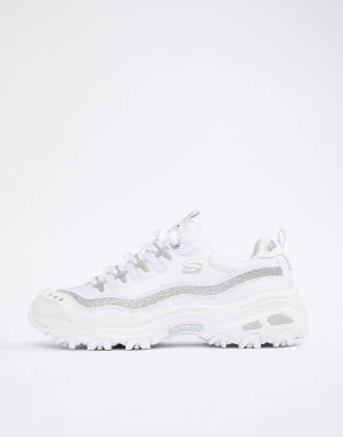 skechers d'lites blanche