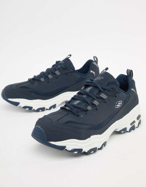 Skechers d'lites hot sale homme bleu