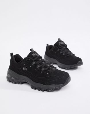 Skechers D'Lites black chunky sneakers 