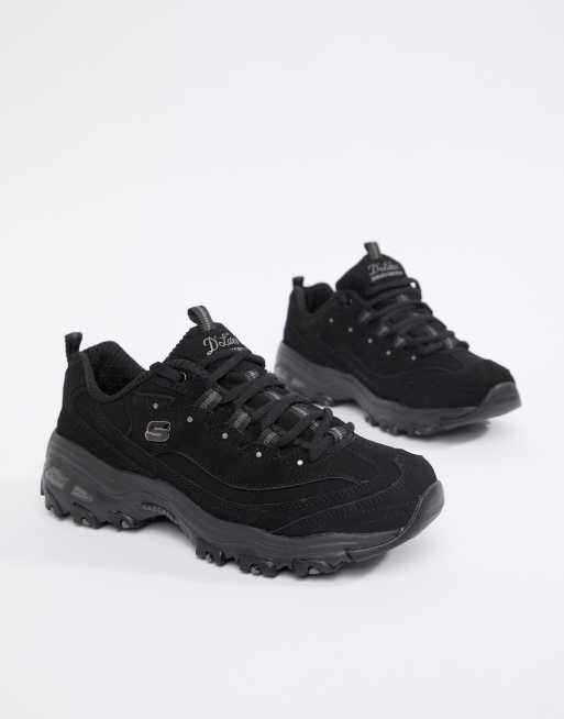 Skechers black shop sneakers