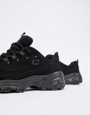 black chunky skechers