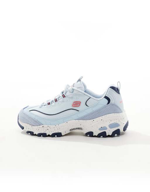 Skechers – D'Lites Bold Views – Sneaker aus hellblauem Wildleder , 3 von 5