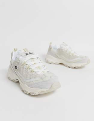 sketchers dlites white