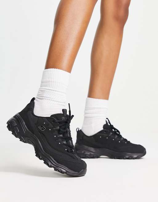 Skechers d lite noir new arrivals