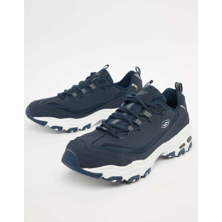 Skechers d'lites hot sale mens navy