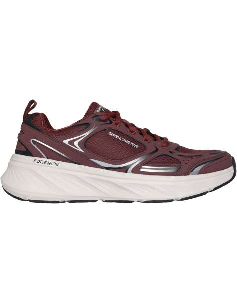 Skechers Edgeride exodis trainer in dark red - view 1