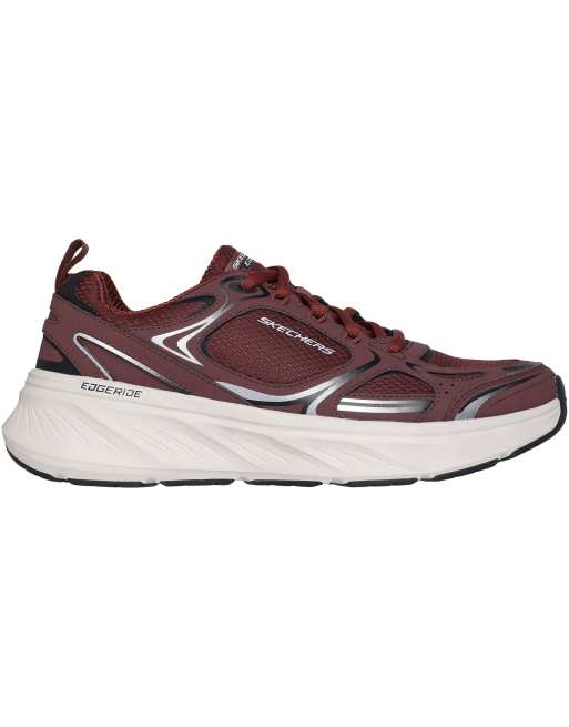Skechers Edgeride exodis trainer in dark red