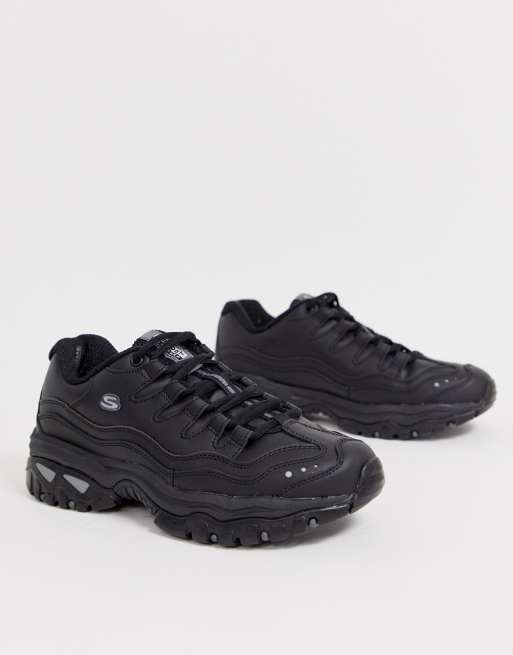 Sketchers hot sale all black