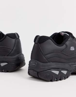 black chunky skechers