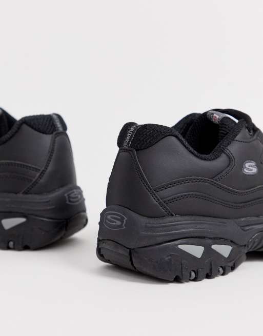 Skechers black 2025 energy trainers