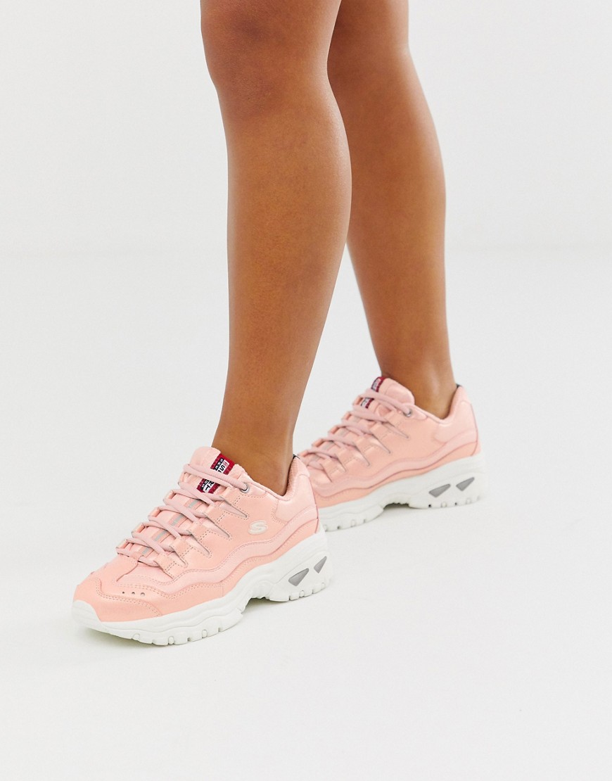 Skechers - Energy - Sneakers con righe ondulate rosa