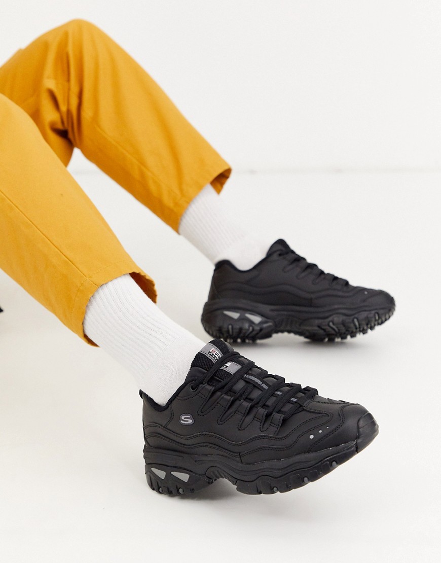 Skechers - Energy - Sneakers met dikke zool in zwart