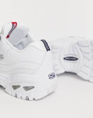 skechers energy trainers in white