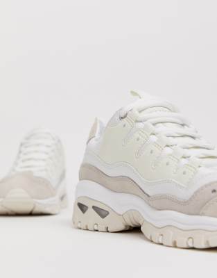 skechers energy skx chunky trainers in white
