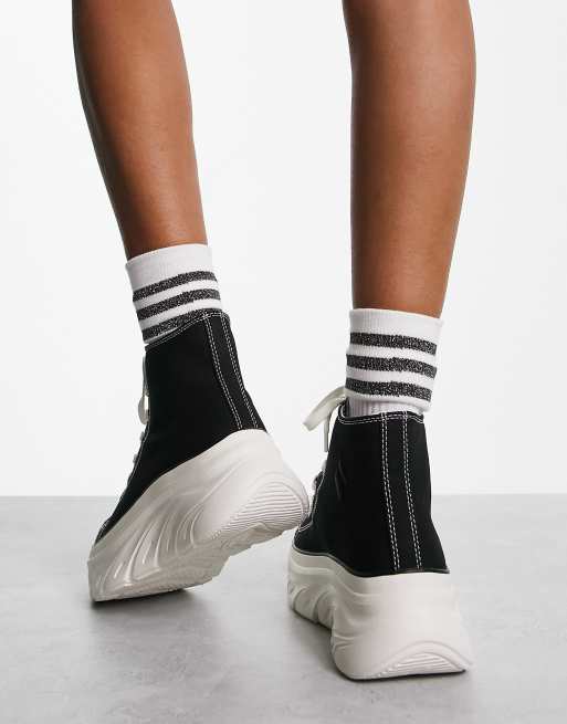 Skechers - Funky Street - Sorte high-top sneakers i lærred, 2 af 4