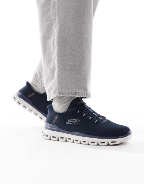 Skechers Glide-step noxus trainer in navy - view 1