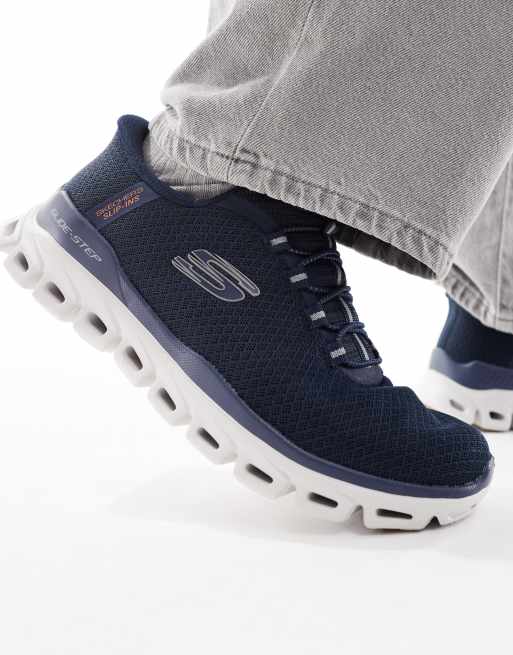 Skechers Glide-step noxus trainer in navy ASOS