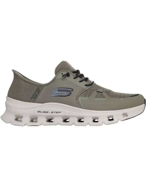Skechers Glide-step pro shoe in olive - view 1