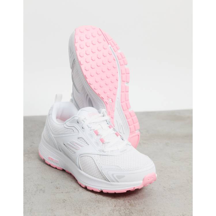 Skechers Go Run Consistent sneakers in white and pink