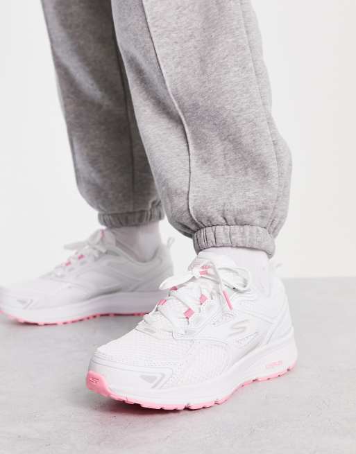 Skechers - Go Run Consistent - Sneakers in wit en roze