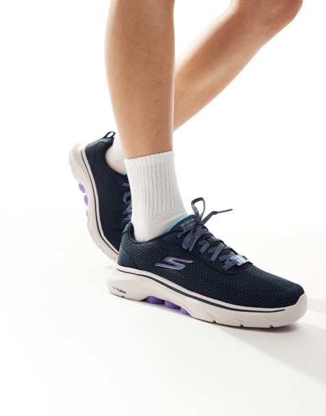 Skechers Go walk 7 kaylor trainer in navy - view 1