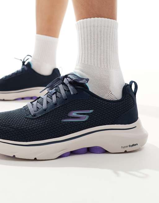Skechers Go walk kaylor trainer in navy ASOS