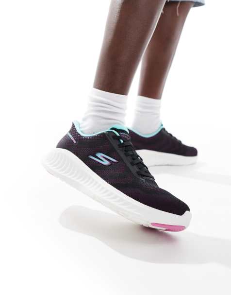 Skechers Go walk now khloe trainers in black - view 1