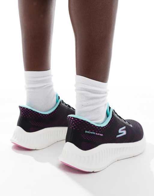Skechers Go walk now khloe trainers in black | ASOS